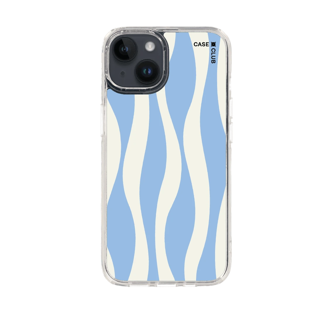 white & blue wavy pattern
